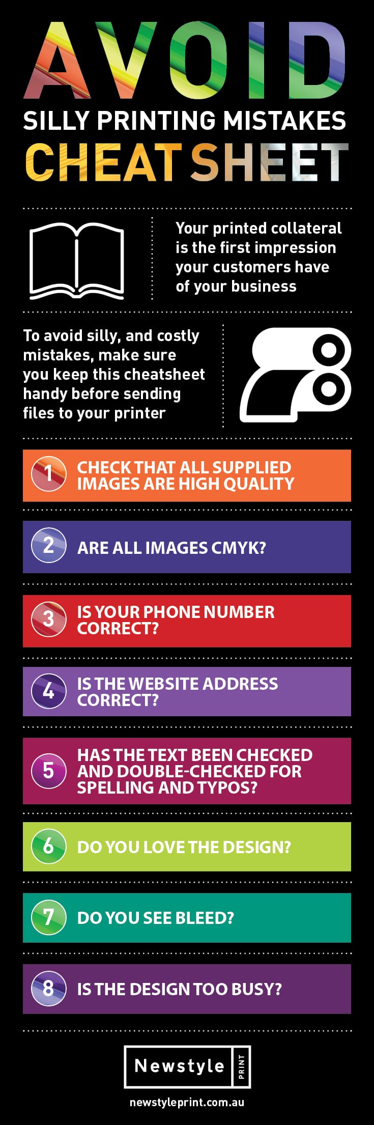 Top 5 Printing Mistakes Infographic